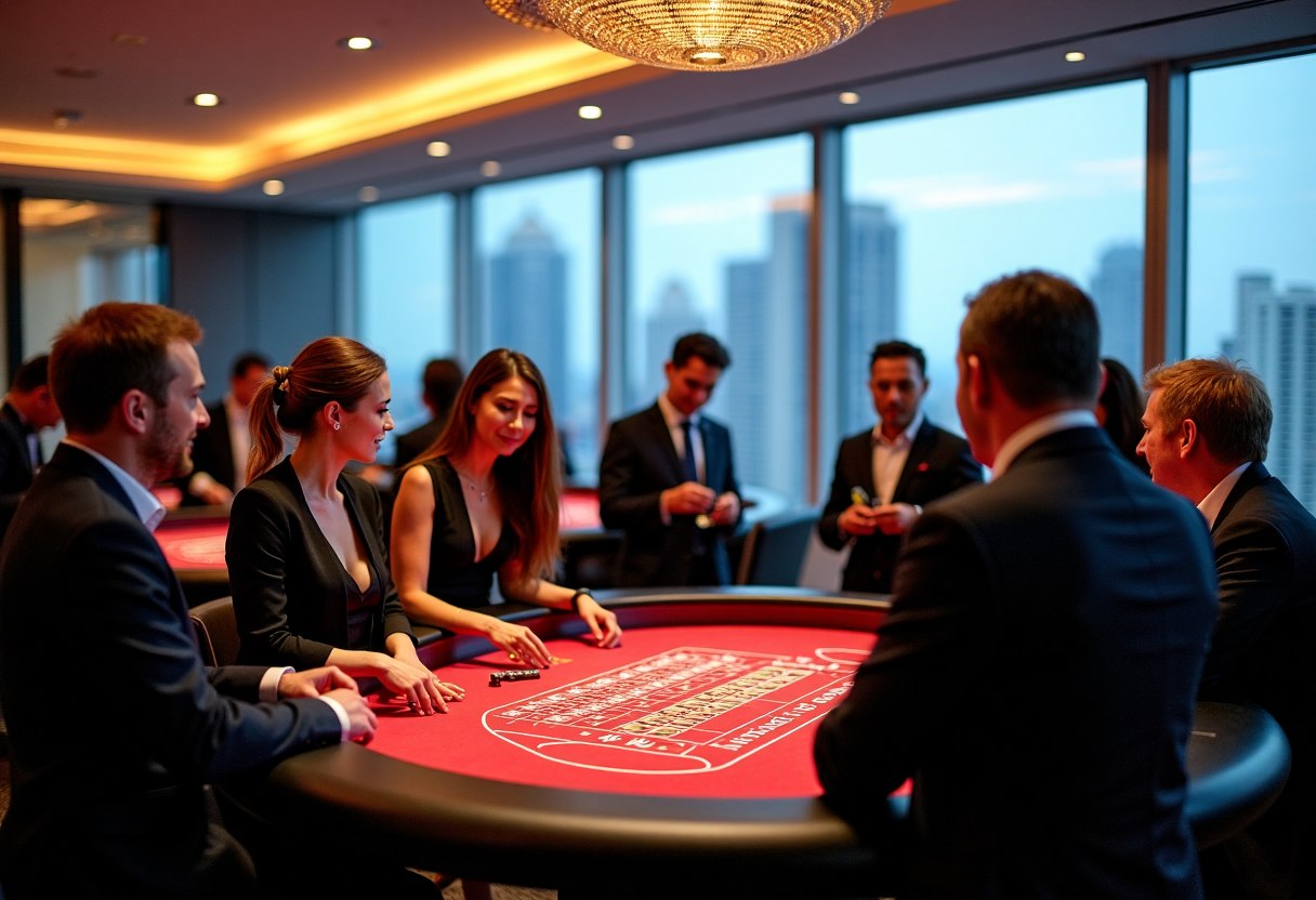 Corporate casino party event at a conference venue