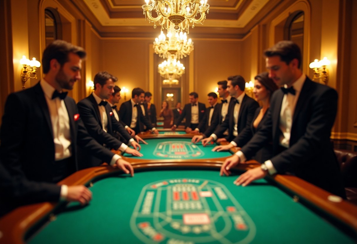 Elegant casino event atmosphere